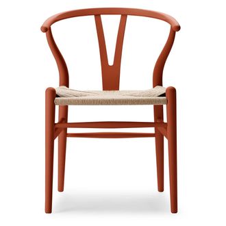 Carl Hansen & S&oslash;n Carl Hansen - CH24 Soft Wishbone Chair Ilse Crawford, Buche soft terracotta / Naturgeflecht