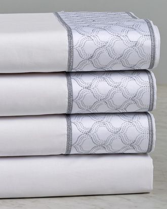 Maurizio Italy Taj Mahal Embroidered Sheet Set