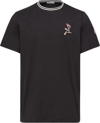 Moncler T-shirts en polos Zwart - Heren - T-shirts - Zwart - M - Katoen - Tops
