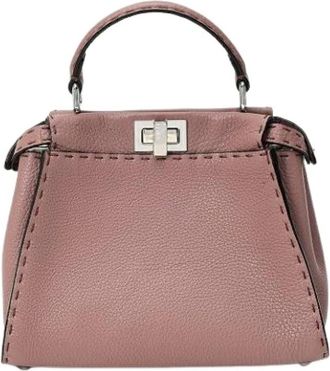 Fendi Pre-owned Peekaboo Schoudertas - Dames - Vintage Handtas - Roze - ONE Size - Leer - Vintage