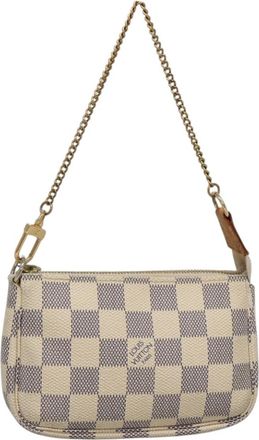 Louis Vuitton Pochette Accessoires Damier White Canvas Bag (Pre-Owned)