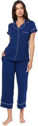 The Cats Pajamas Pima Knit Capri Set in Marine Blue at Nordstrom, Size X-Large