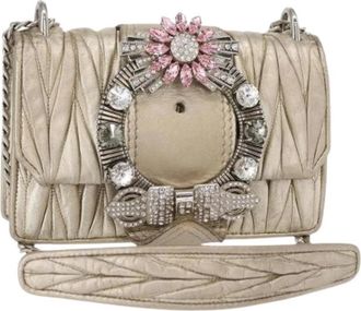 Miu Miu Pre-owned Mini Bags, female, Yellow, Size: ONE SIZE Pre-owned Mini Shoulder Bag