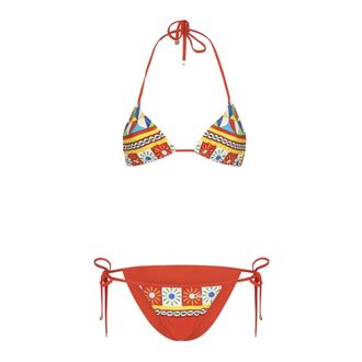 Dolce & Gabbana Bikinis, female, Multicolor, Size: XL Silk MultiColour Sea Clothing