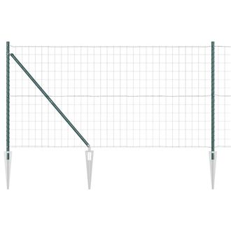 Berkfield Home Euro Fence with 7 Spike Posts 1.2x10 m Galvanised Steel Green