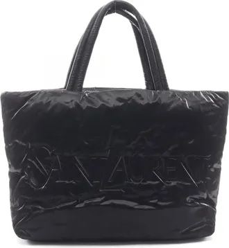 Saint Laurent Black Nylon Handbag Tote Bag (Pre-Owned)