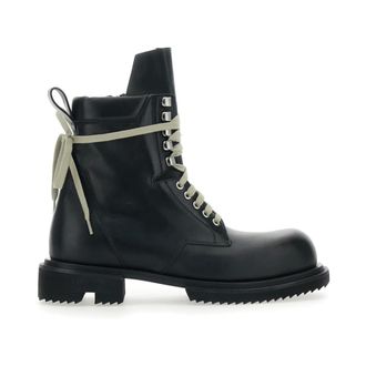 Rick Owens Lace-up Boots, male, Black, Size: 11 US Low Army Gabe