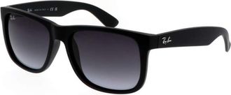 Ray-Ban Justin Black Nylon Square Dark Grey Mens Sunglasses RB4165 601/8G 54-16