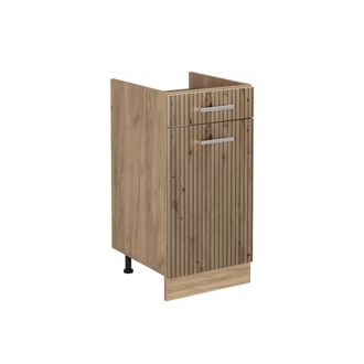 Vicco Mueble Bajo De Cocina R-line, Roble Artesanal/roble Dorado, 40 Cm Sin Encimera, Vicco