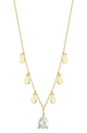 Glaze Jewelry Cubic Zirconia Charm Necklace in Gold at Nordstrom Rack