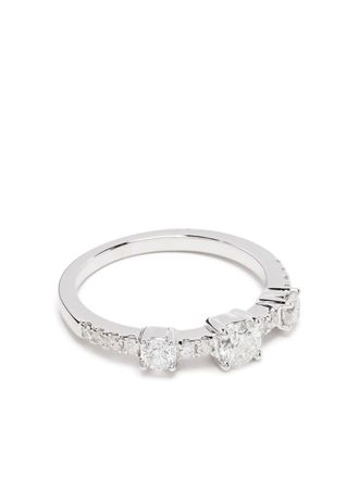 Anita Ko 18kt white gold Collins diamond ring - women - Diamond - 6 - Silver