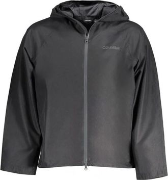 Calvin Klein Zwarte Polyester Jas - Heren - Zomerjassen - Zwart - XL - Polyester - Jassen