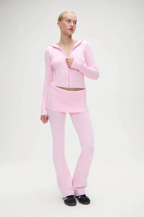 Frankies Bikinis Aimee Knit Pants In Pink