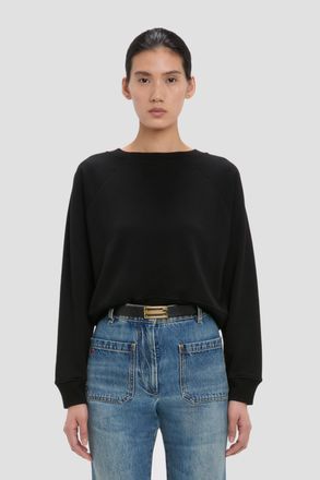 Victoria Beckham Constance Sweatshirt In Black XS Tan