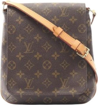 Louis Vuitton Pre-owned Cross Body Bags, female, Brown, Size: ONE SIZE Pre-owned Musette Salsa Monogram PVC Coated Canvas Leather Shoulder Bag
