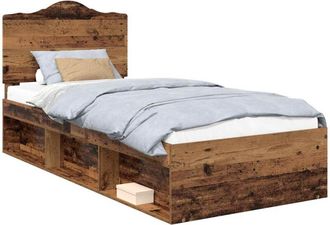 vidaXL Estructura De Cama Con Cabecera Madera Vieja 100 X 200 Cm Vidaxl
