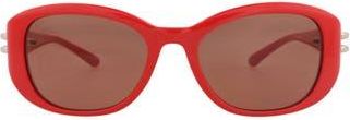Alexander McQueen 54mm Oval Sunglasses in Red Red Brown at Nordstrom Rack