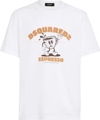 Dsquared2 White Crewneck Printed T-Shirt