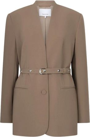 Dante6 Zerin Blazer - Dames - Jassen - Beige - Maat: XL Leer