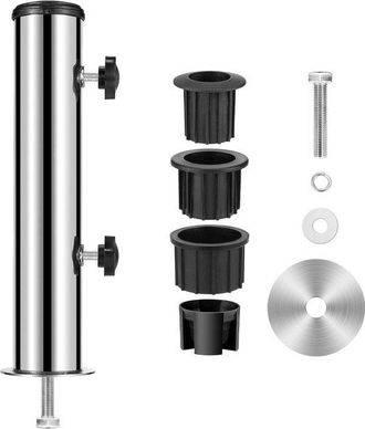 No Brand Soporte Universal Sombrilla Granito Exteriores, Base Tubo Acero Inoxidable Sombrilla Piedra Exteriores, Soporte Tubo M&aacute;rmol Resistente Sombrilla