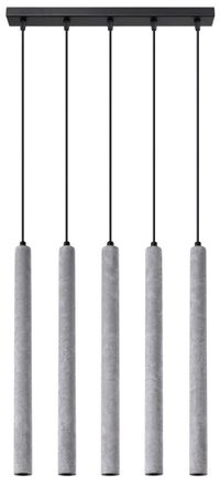 Sollux Lighting Design Pendellampe Pastelo 5-flammig (linear), Zement ARCHIVIERT