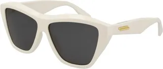 Bottega Veneta BV1092S003 White Frame Sunglasses - White