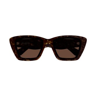 Alaia Oversized Square Sunglasses With Tortoiseshell Frame And Logo Accents