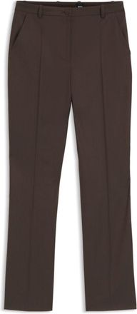 BOSS Relaxed-fit pants in two-tone virgin wool
