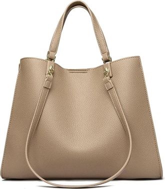 Generic Compatible For Women Bags Leather Shoulder Crossbody Messenger Tote Bag Large Handbag Purses(Khaki)