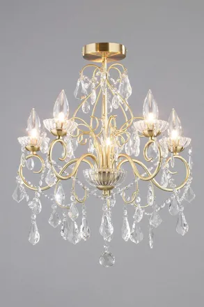BHS Medium Daphne Chandelier in Metallic Gold
