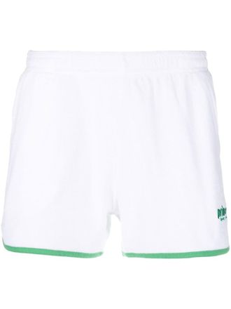 Sporty & Rich contrast trim track shorts - White