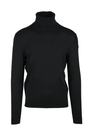 Roberto Ricci Design Fitted Black Turtleneck Sweater