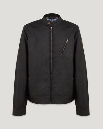 Belstaff Giacca Sideline Uomo Cotone Cerato Nero 2xl