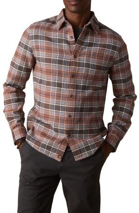 The Normal Brand Louis Heavyweight Flannel Overshirt in Spiced Brandy at Nordstrom, Size Large