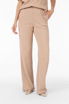 Esqualo Crinkle Trousers In Dark Sand