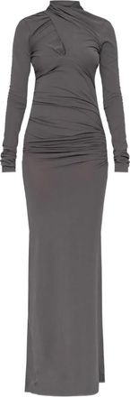 Entire studios draped long-sleeve maxi dress - Grey