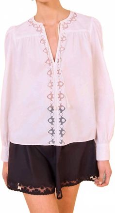 Ulla Johnson Kady Long Sleeve Blouse In Pristine