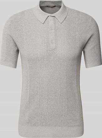 Superdry Poloshirt mit kurzer Knopfleiste in Mittelgrau, Gr&ouml;&szlig;e XXXL