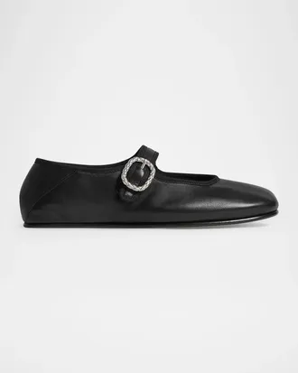 Bottega Veneta Veneziana Nappa Leather Ballerina Flats