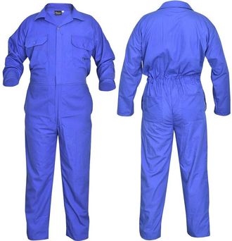 Shyne Kilts U.K Royal Blue Mens Coverall Overalls Boiler Suit Coveralls Work Wear Mechanics Boilersuit (3XL)