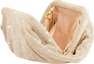 Benedetta Bruzziches Womens Clutch Venus La Grande Gold Aluminium Mesh; Crystals Bags