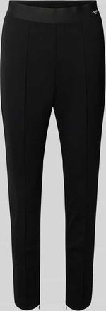 Cambio Cambio Slim Fit Stoffhose mit Label-Print Modell RYDER in Black, Größe 32