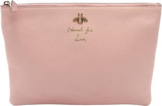 Gucci Pink Leather Clutch Bag (Pre-Owned)