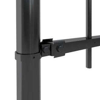 Berkfield Home Elegant Garden Fence with Spear Top Steel 15.3x1.2 m Black