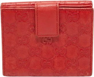 Gucci Pre-owned Guccissima Portemonnee - Dames - Vintage Accessoires - Rood - ONE Size - Leer - Vintage