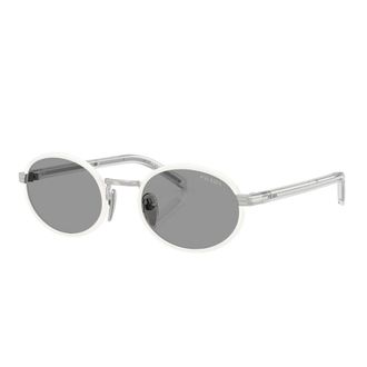 Prada Sunglasses, unisex, White, Size: 52 MM B56S Oval Sunglasses