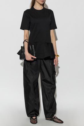 Alaia Peplum Top, Womens, Black