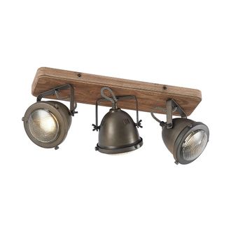 Lindby Foco de Madera Negro