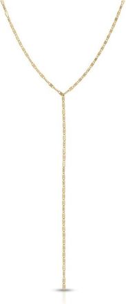 EF Collection Ella 14K Gold Chain Lariat Necklace in 14K Yellow Gold at Nordstrom, Size 18