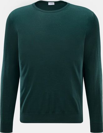 Braun Hamburg Men - Merino crew neck jumper dark green